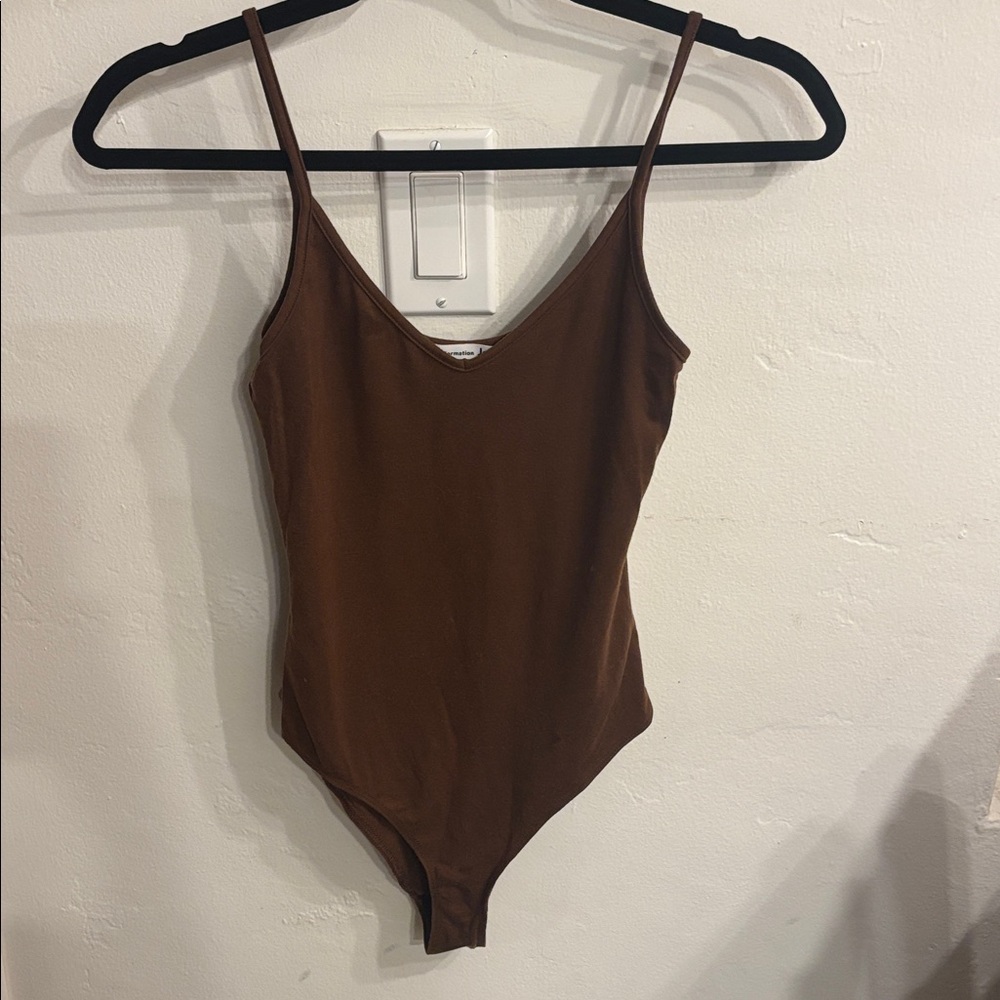 Reformation Brown Body Suit XS